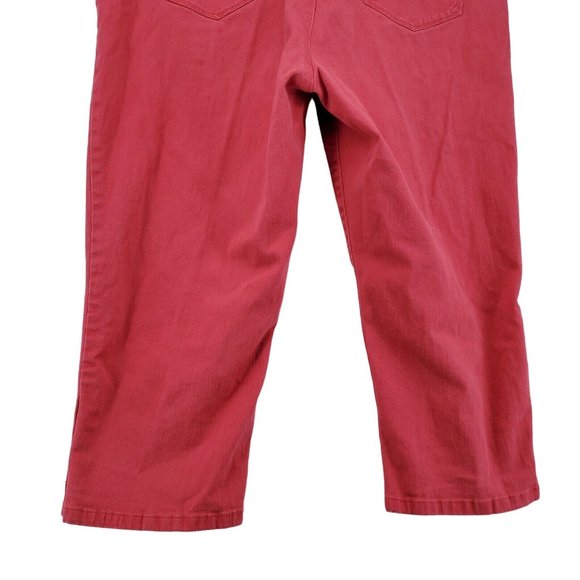 Gloria Vanderbilt Jordyn Jeans Women's Straight Leg 5-Pocket Capris Pink 14 - Picture 10 of 11